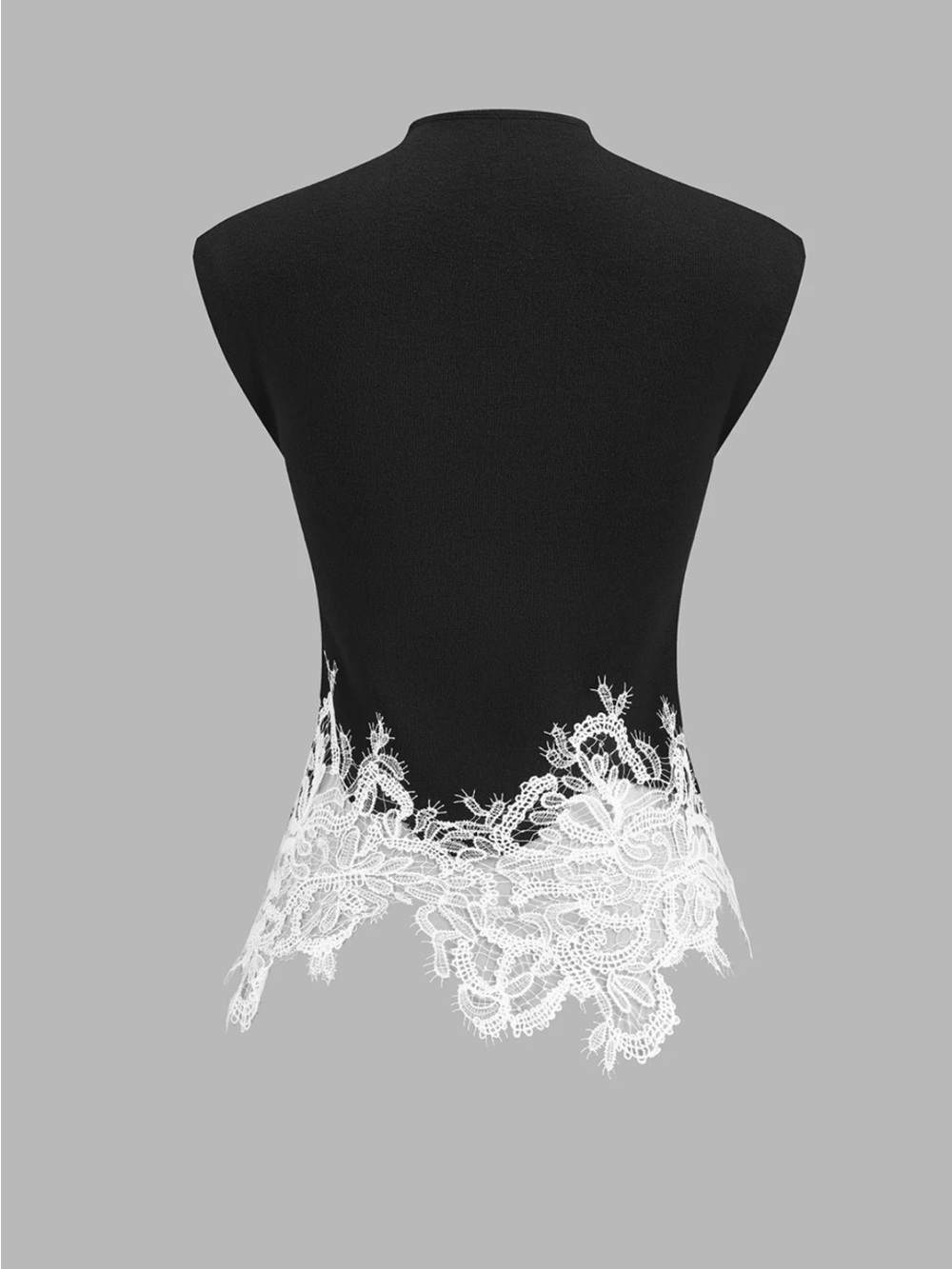Commense Keyhole Neck Lace Hem Tank Top Size Large NWT - Picture 4 of 8